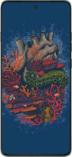 Силиконовый чехол Сердце моря для Motorola Edge 60 Pro 5G - 6506u-4020 изображение 