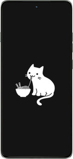 Силіконовий чехол Милий кіт на чорному фоні для Motorola Edge 60 Pro 5G - 6528u-4020 изображение 