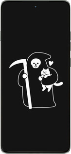 Силиконовый чехол Минималистичный арт: смерть и кошка для Motorola Edge 60 Pro 5G - 6529u-4020 изображение 