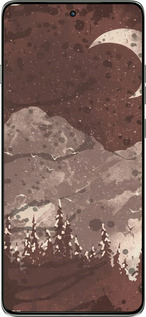 Силиконовый чехол С изображением лунного пейзажа в ночном лесу для Motorola Edge 60 Pro 5G - 6546u-4020 изображение 