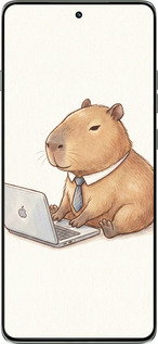 Силиконовый чехол Funny Capybara CEO Working для Motorola Edge 60 Pro 5G - 6777u-4020 изображение 