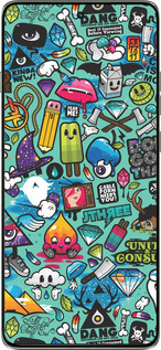 Силиконовый чехол Стикер бомбинг 1 для Motorola Edge 60 Pro 5G - 693u-4020 изображение 