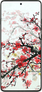 Силиконовый чехол Цветущий куст для Motorola Edge 60 Pro 5G - 831u-4020 изображение 