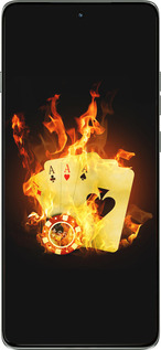 Силиконовый чехол Горящие карты для Motorola Edge 60 Pro 5G - 839u-4020 изображение 