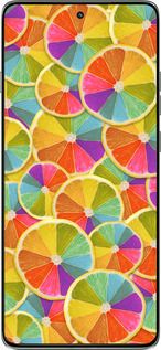 Силиконовый чехол Разноцветные дольки лимона для Motorola Edge 60 Pro 5G - 861u-4020 изображение 