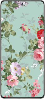 Силиконовый чехол Цветочные обои 2 для Motorola Edge 60 Pro 5G - 862u-4020 изображение 