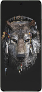 Силіконовий чехол Вовк-меломан для Motorola Edge 60 Pro 5G - 875u-4020 изображение 