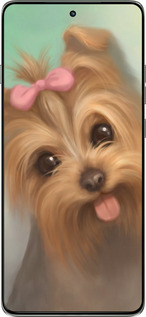 Силиконовый чехол Нарисованный йоркширский терьер для Motorola Edge 60 Pro 5G - 928u-4020 изображение 