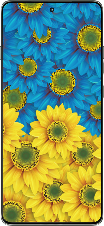 Силіконовий чехол Жовто-блакитні квіти  для Motorola Edge 60 Pro 5G - 1048u-4020 изображение 