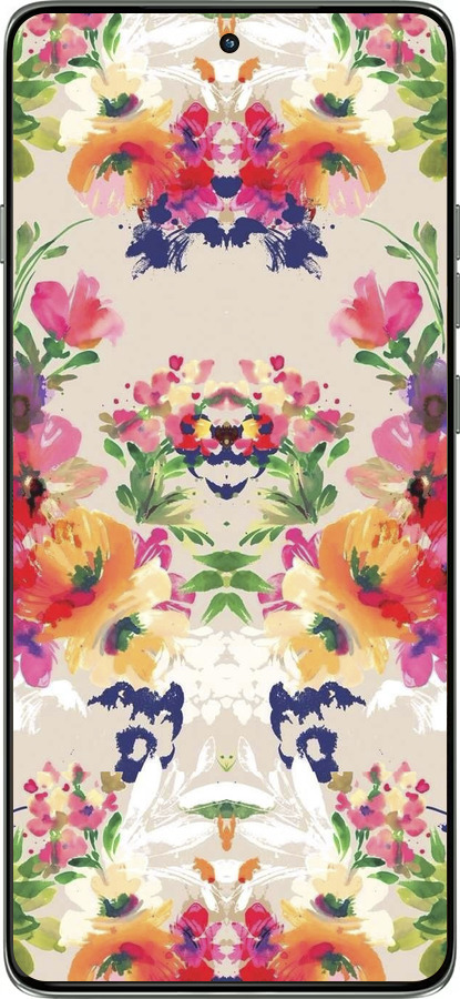 Силиконовый чехол Цветочный узор для Motorola Edge 60 Pro 5G - 1083u-4020 изображение 