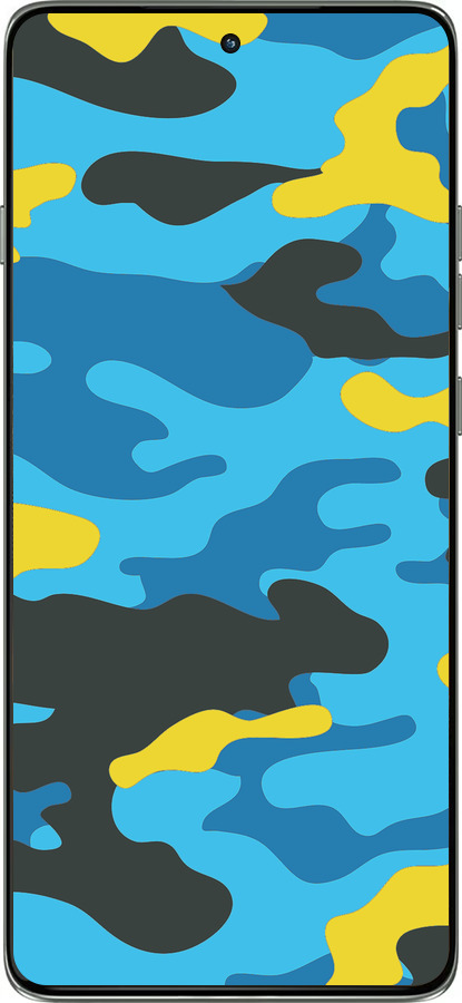 Силіконовий чехол Жовто-блакитний камуфляж для Motorola Edge 60 Pro 5G - 1084u-4020 изображение 