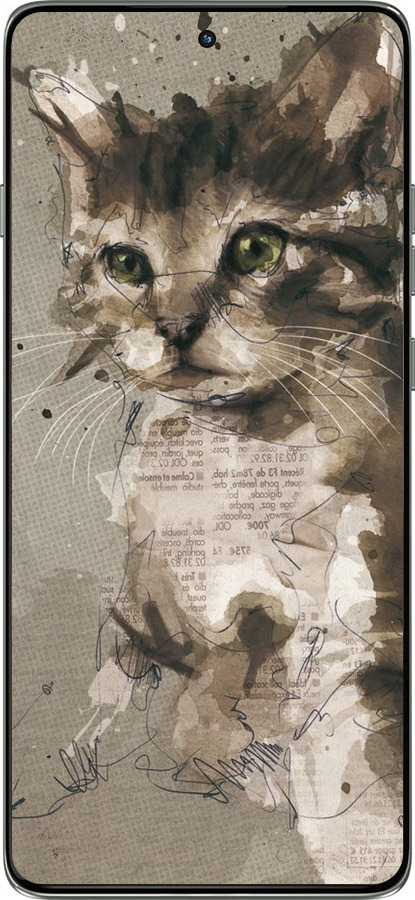 Силіконовий чехол Кошеня з плям і ліній для Motorola Edge 60 Pro 5G - 119u-4020 изображение 