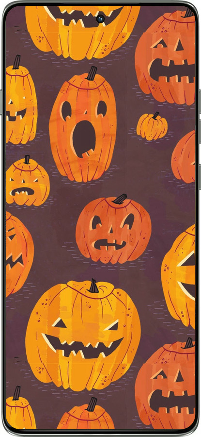 Силиконовый чехол Тыквы на Хеллоуин для Motorola Edge 60 Pro 5G - 233u-4020 изображение 
