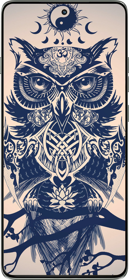 Силиконовый чехол Узорчатая сова для Motorola Edge 60 Pro 5G - 4000u-4020 изображение 