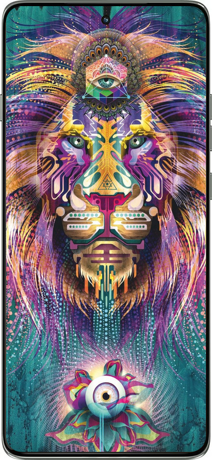 Силиконовый чехол Люминесцентный лев для Motorola Edge 60 Pro 5G - 4037u-4020 изображение 