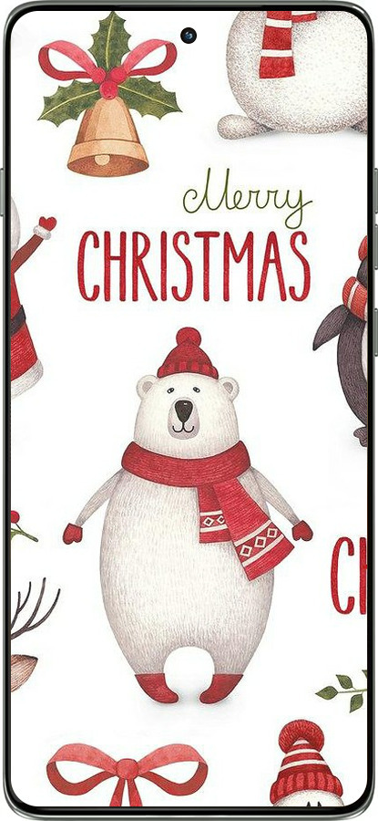 Силиконовый чехол Merry Christmas для Motorola Edge 60 Pro 5G - 4106u-4020 изображение 