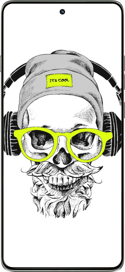 Силиконовый чехол Череп в очках и наушниках для Motorola Edge 60 Pro 5G - 4144u-4020 изображение 