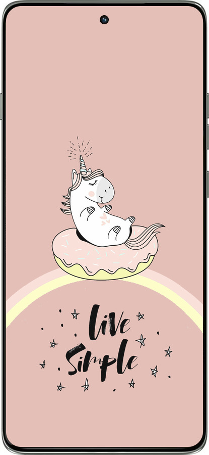 Силиконовый чехол Единорожка в пончике для Motorola Edge 60 Pro 5G - 4282u-4020 изображение 