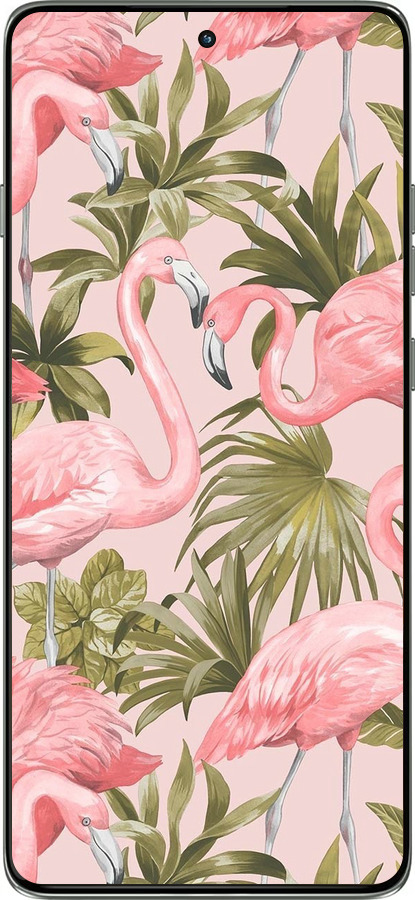 Силиконовый чехол фламинго 2 для Motorola Edge 60 Pro 5G - 4360u-4020 изображение 