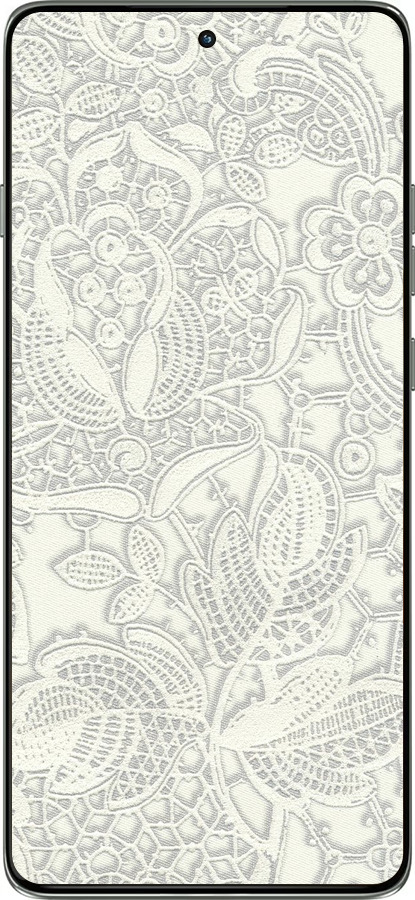 Силиконовый чехол Белое кружево для Motorola Edge 60 Pro 5G - 4383u-4020 изображение 