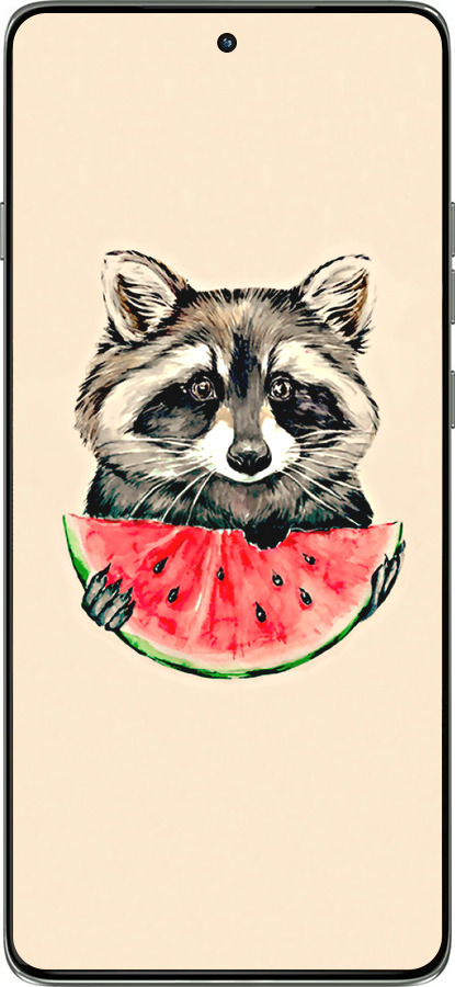 Силиконовый чехол Енотик с арбузом для Motorola Edge 60 Pro 5G - 4605u-4020 изображение 