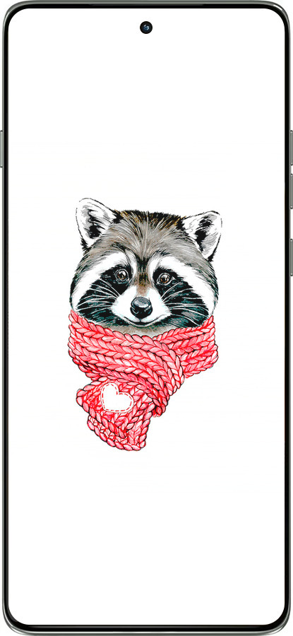 Силиконовый чехол Енот в шарфе для Motorola Edge 60 Pro 5G - 4688u-4020 изображение 