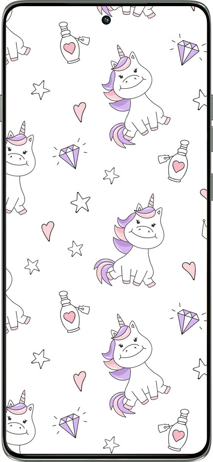 Силиконовый чехол Единорожка v2 для Motorola Edge 60 Pro 5G - 4703u-4020 изображение 