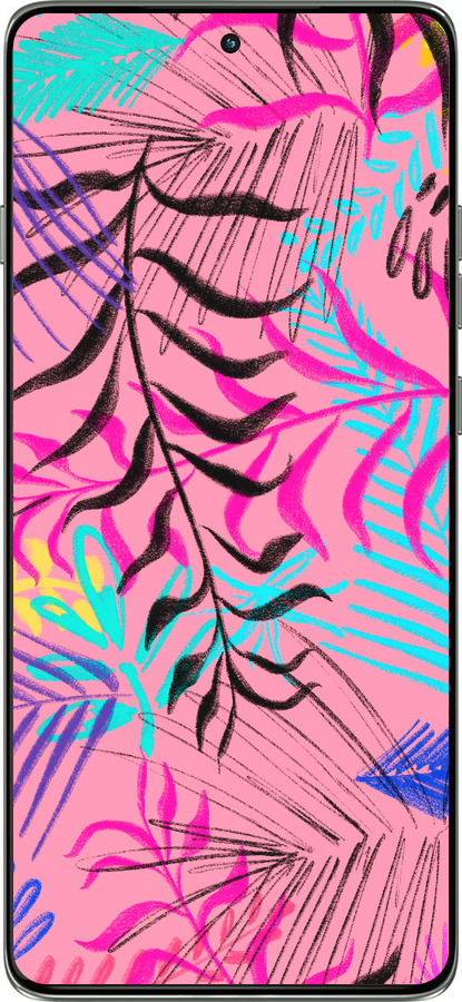 Силиконовый чехол Растительный узор 2 для Motorola Edge 60 Pro 5G - 4740u-4020 изображение 