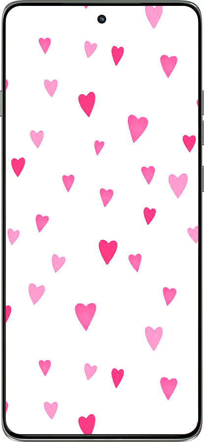 Силиконовый чехол Сердечки 2 для Motorola Edge 60 Pro 5G - 4763u-4020 изображение 
