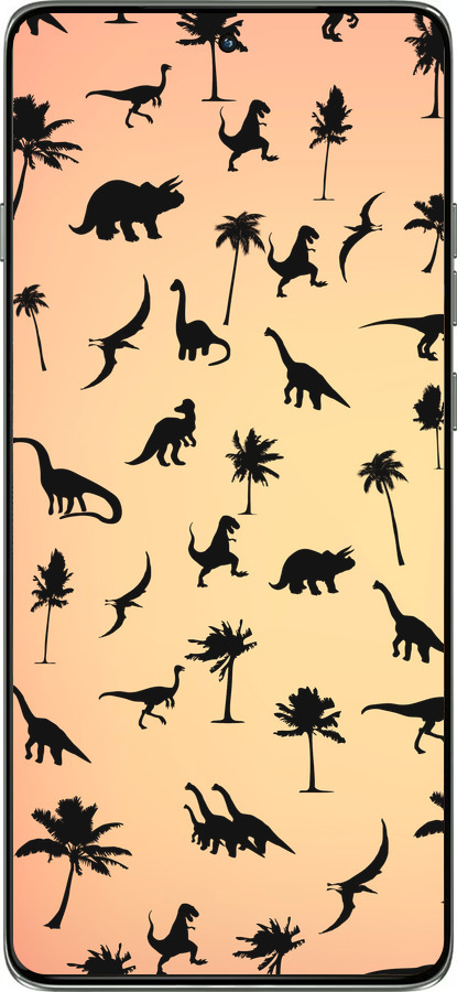 Силиконовый чехол Динозаврики 1 для Motorola Edge 60 Pro 5G - 4772u-4020 изображение 