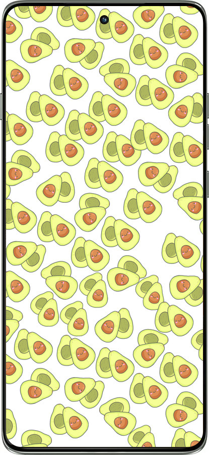 Силиконовый чехол Весёлые авокадо для Motorola Edge 60 Pro 5G - 4799u-4020 изображение 