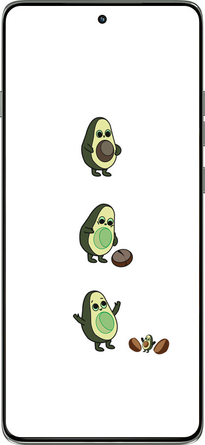 Силиконовый чехол Авокадо 1 для Motorola Edge 60 Pro 5G - 4857u-4020 изображение 