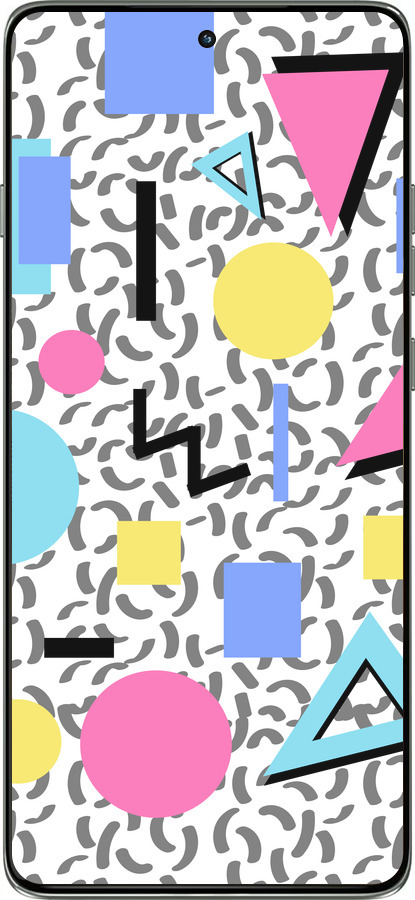 Силіконовий чехол Color shapes для Motorola Edge 60 Pro 5G - 4893u-4020 изображение 