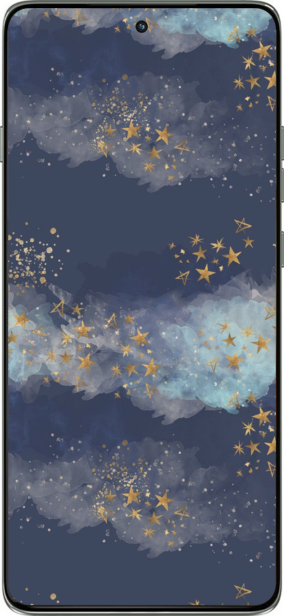 Силиконовый чехол Ночь золотые звезды для Motorola Edge 60 Pro 5G - 5421u-4020 изображение 