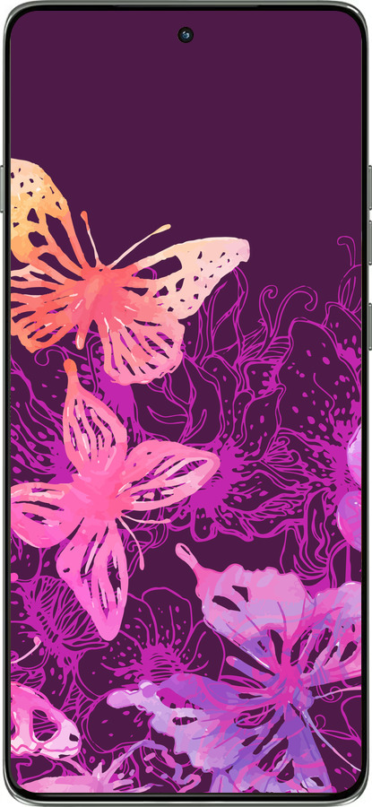 Силиконовый чехол Бабочки v2 для Motorola Edge 60 Pro 5G - 5475u-4020 изображение 