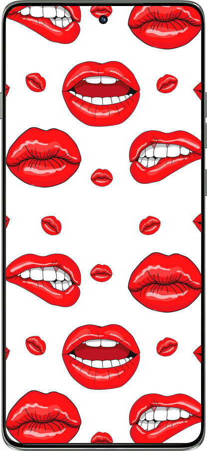 Силіконовий чехол Губи v3 для Motorola Edge 60 Pro 5G - 5477u-4020 изображение 