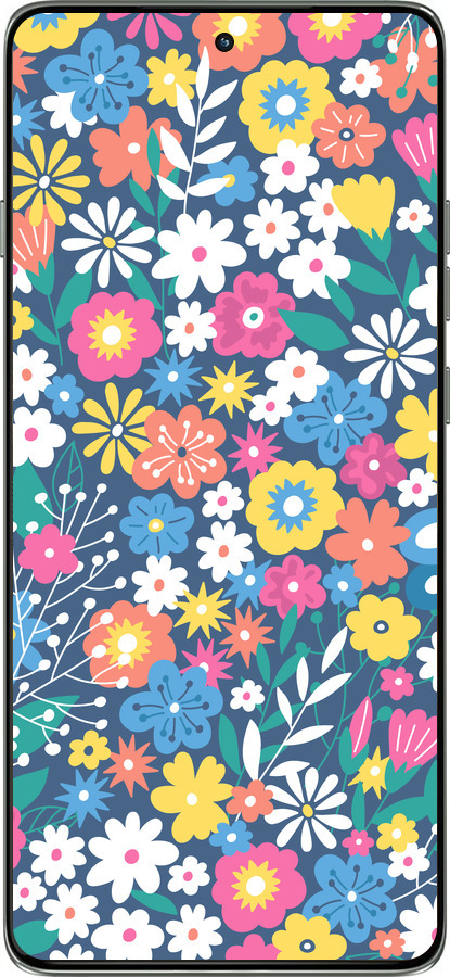 Силіконовий чехол Квітковий фон v4 для Motorola Edge 60 Pro 5G - 5494u-4020 изображение 