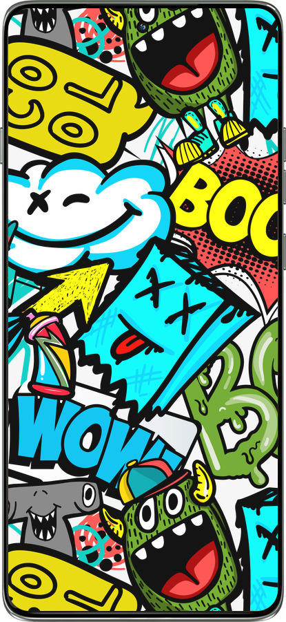 Силиконовый чехол Стикеры v4 для Motorola Edge 60 Pro 5G - 5508u-4020 изображение 