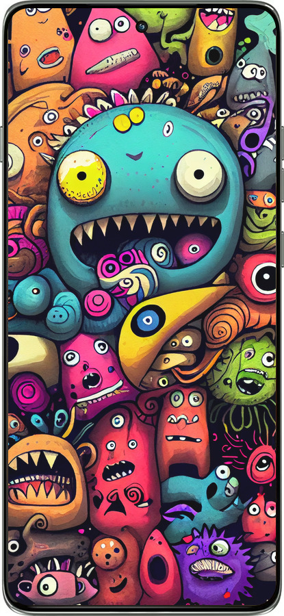 Силіконовий чехол Смішні монстри для Motorola Edge 60 Pro 5G - 5549u-4020 изображение 
