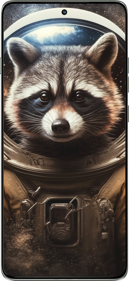 Силиконовый чехол Raccoon austronaut для Motorola Edge 60 Pro 5G - 5581u-4020 изображение 