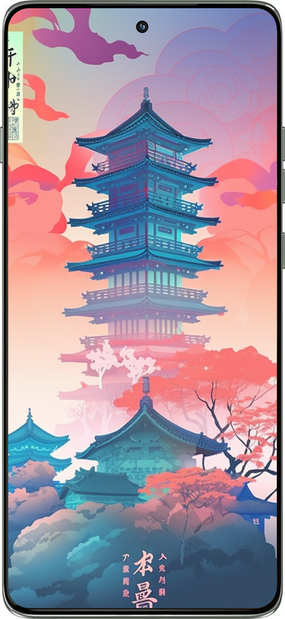 Силиконовый чехол Япония монастырь для Motorola Edge 60 Pro 5G - 5590u-4020 изображение 