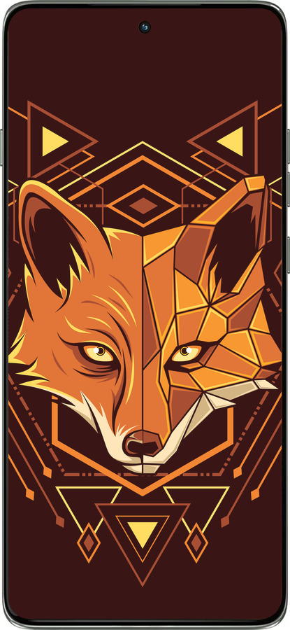 Силиконовый чехол Лиса геометрия для Motorola Edge 60 Pro 5G - 5607u-4020 изображение 