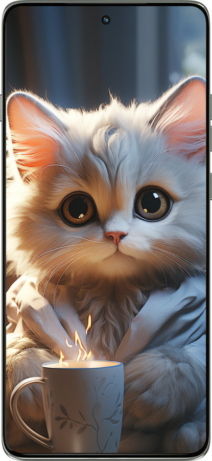 Силиконовый чехол White cat для Motorola Edge 60 Pro 5G - 5646u-4020 изображение 