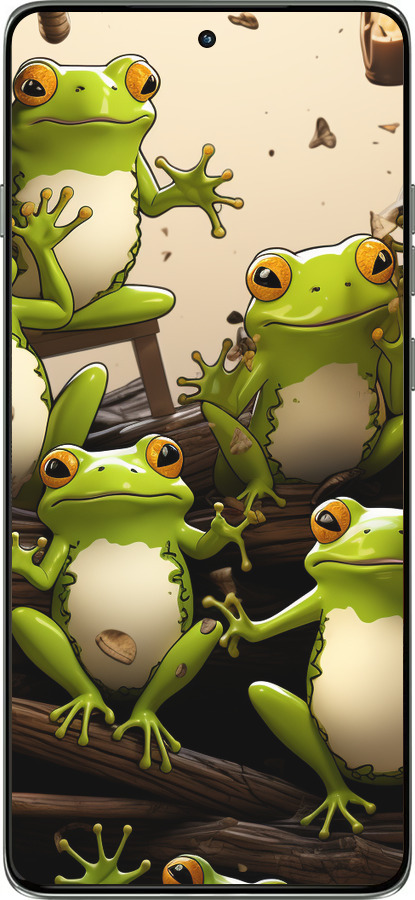 Силиконовый чехол Жабки для Motorola Edge 60 Pro 5G - 5656u-4020 изображение 