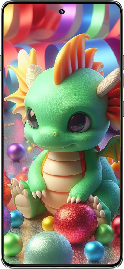 Силиконовый чехол Веселый дракончик для Motorola Edge 60 Pro 5G - 5812u-4020 изображение 