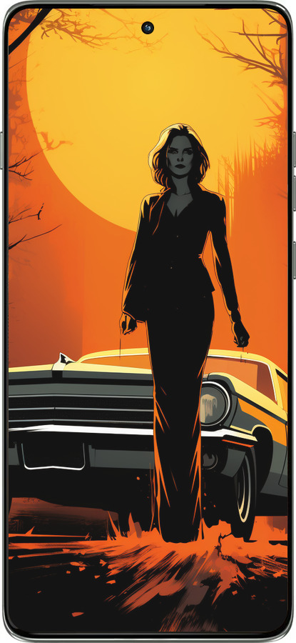 Силиконовый чехол Чехол для телефона Девушка возле автомобиля для Motorola Edge 60 Pro 5G - 5946u-4020 изображение 