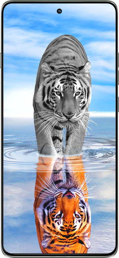 Силіконовий чехол Тигр для Motorola Edge 60 Pro 5G - 6016u-4020 изображение 