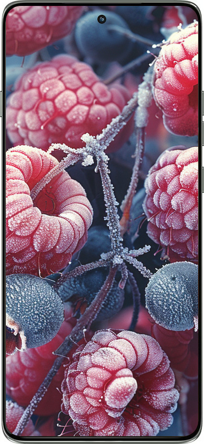 Силіконовий чехол Морозні ягоди для Motorola Edge 60 Pro 5G - 6033u-4020 изображение 