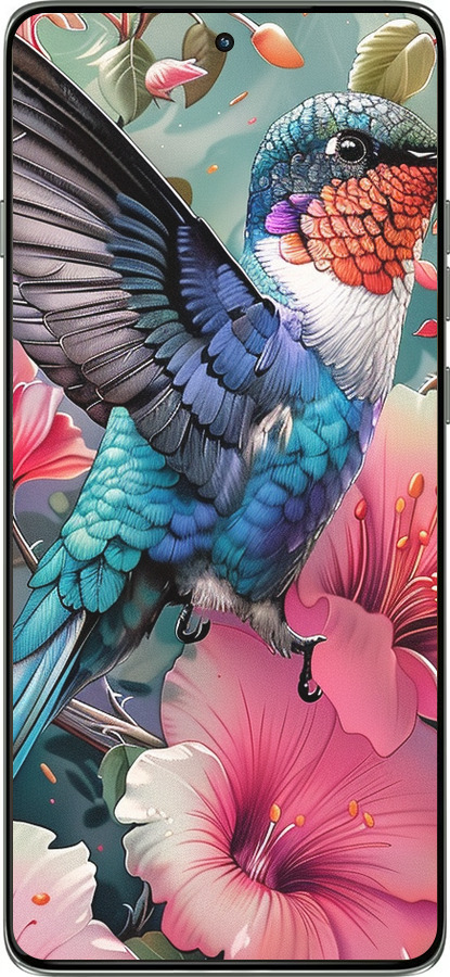 Силиконовый чехол Сказочная колибри для Motorola Edge 60 Pro 5G - 6051u-4020 изображение 