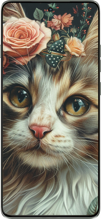 Силиконовый чехол Cats and flowers для Motorola Edge 60 Pro 5G - 6069u-4020 изображение 